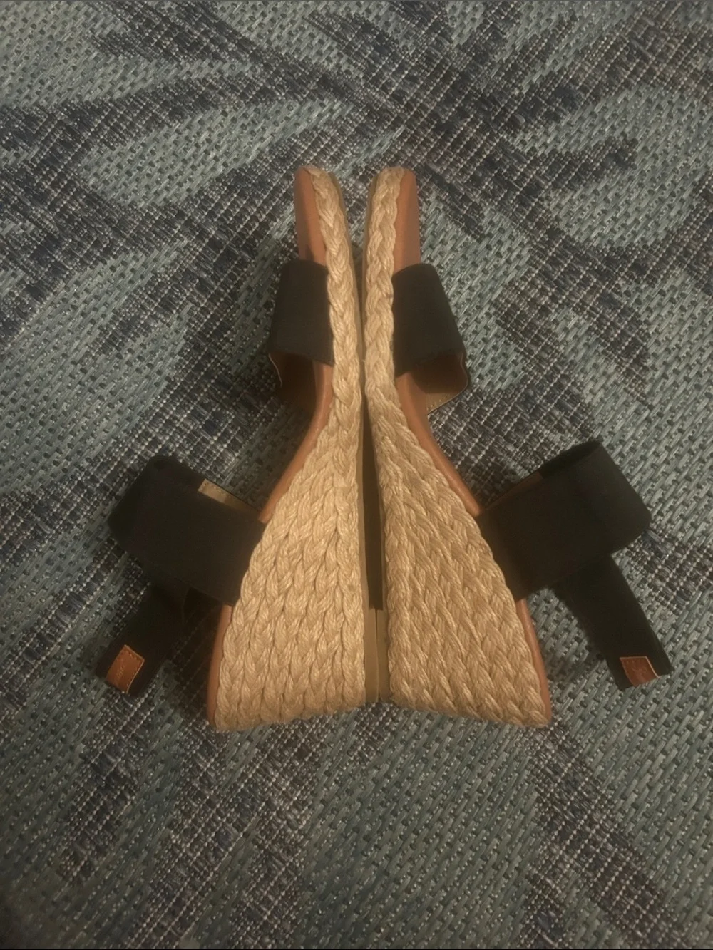 Tommy Bahama Black Strap 3” Wedge Sandals